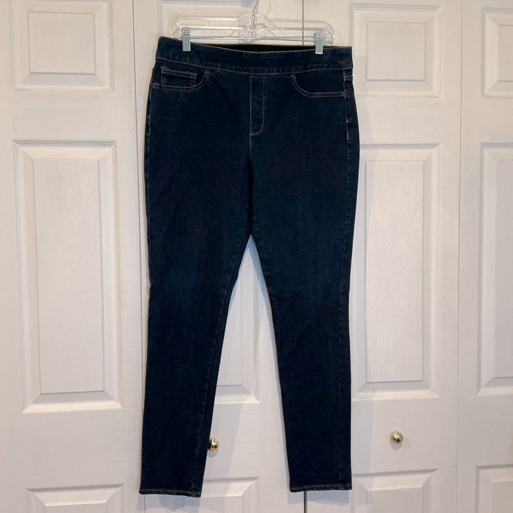 🌹 Chaps Pull On Blue Denim Skinny Jeans - Size Large